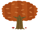 秋の木のイラスト