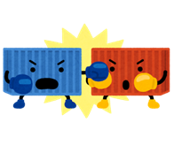 貿易戦争のイラスト